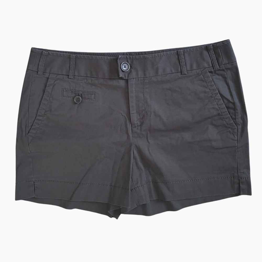 Banana Republic Martin Fit Stretch Chino Shorts Tauoe Gray Womens Size 6 Casual